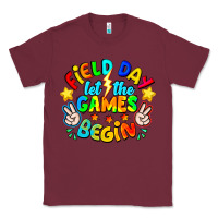 Burgundy Field Day Let The Games Begin Classic Tee - CowhideDigitalArt
