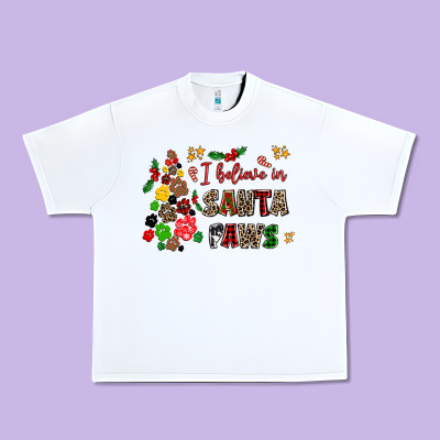 I Believe In Santa Paws Urban Heavy Tee Designed By Adodesignshop