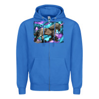 True Royal black unicorn Zipper Hoodie - LillyAllenDesigns