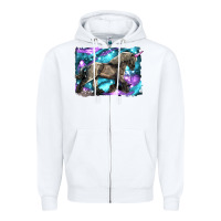 White black unicorn Zipper Hoodie - LillyAllenDesigns