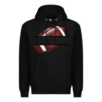 Black football name frame Premium Hoodie - BarkalooDesign