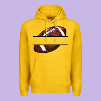 Football Name Frame Premium Hoodie Designed By Barkaloodesign