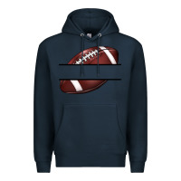Navy football name frame Premium Hoodie - BarkalooDesign