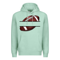 Seafoam football name frame Premium Hoodie - BarkalooDesign