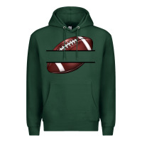 Sports Green football name frame Premium Hoodie - BarkalooDesign