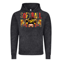 Vintage Black softball mom messy bun Vintage Hoodie - Zillion Design Studio
