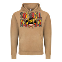 Vintage Camel softball mom messy bun Vintage Hoodie - Zillion Design Studio