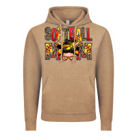 Vintage Coffee softball mom messy bun Vintage Hoodie - Zillion Design Studio