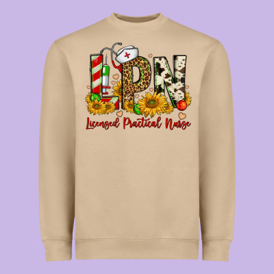 Christmas Lpn Licensed Practical Nurse Heavyweight Sweatshirt Designed By Fadigitalartstudio