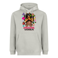 Moon Dust preschool teacher life afro messy bun Heavyweight Hoodie - NancyCooperArtShop