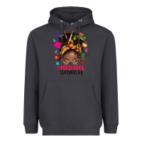 Smoke preschool teacher life afro messy bun Heavyweight Hoodie - NancyCooperArtShop
