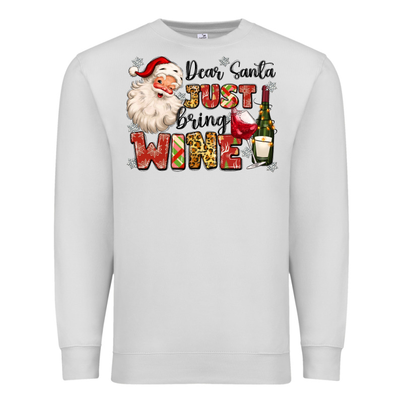 Dear Santa Just Bring Wine Premium Sweatshirt by MaliasSmallBusiness | Teevron