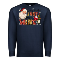 Navy dear santa just bring wine Premium Sweatshirt - MaliasSmallBusiness