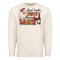 Sandshell dear santa just bring wine Premium Sweatshirt - MaliasSmallBusiness