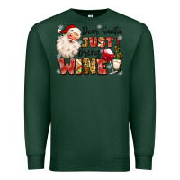 Sports Green dear santa just bring wine Premium Sweatshirt - MaliasSmallBusiness
