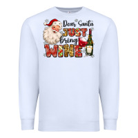 White dear santa just bring wine Premium Sweatshirt - MaliasSmallBusiness