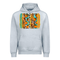Heather Grey Fall Pumpkin brushstrokes Urban Hoodie - NancyCooperArtShop