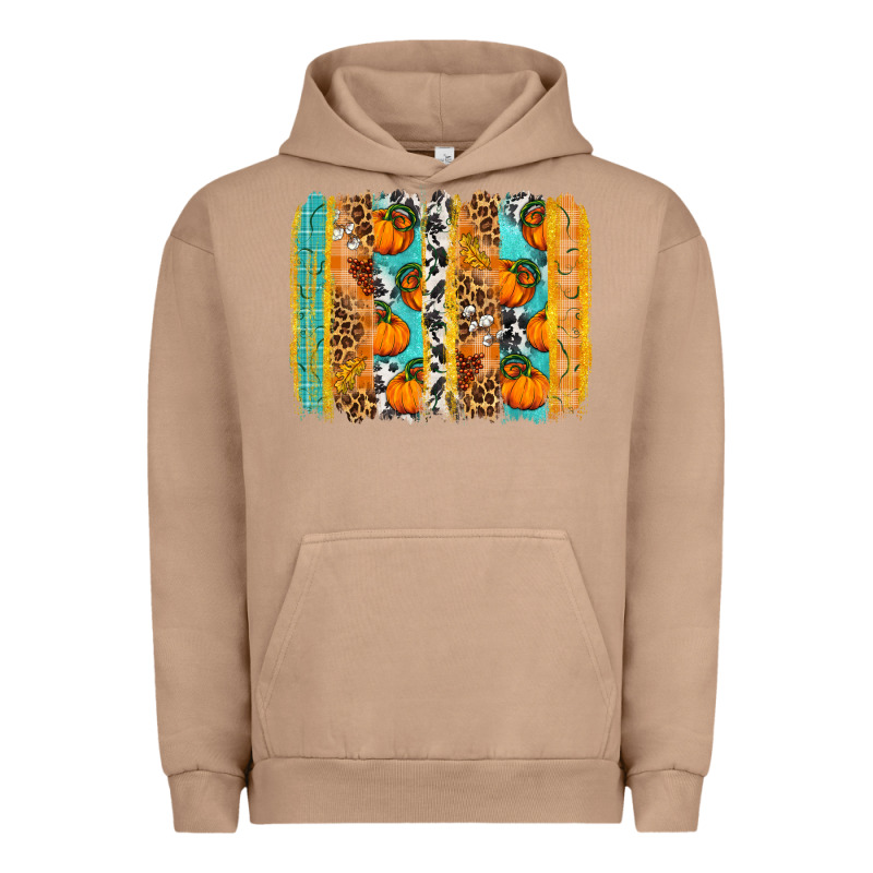 Fall Pumpkin Brushstrokes Urban Hoodie by NancyCooperArtShop | Teevron