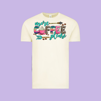 More Coffee Please Vintage Tee Designed By Adodesignshop