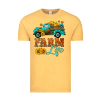 Vintage Mustard farm truck  farm life with sunflower Vintage Tee - HRA Design Shop