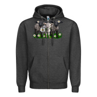 Charcoal Heather baby sheeps with daisies Zipper Hoodie - LillyAllenDesigns