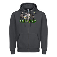 Smoke baby sheeps with daisies Zipper Hoodie - LillyAllenDesigns
