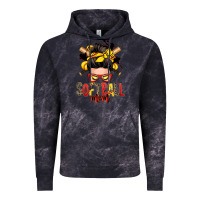 Cloud Black softball mom messy bun Vintage Hoodie - Zillion Design Studio