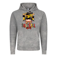 Cloud Rock softball mom messy bun Vintage Hoodie - Zillion Design Studio