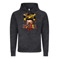 Softball Mom Messy Bun Vintage Hoodie | Teevron