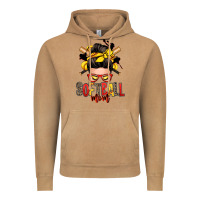 Vintage Camel softball mom messy bun Vintage Hoodie - Zillion Design Studio