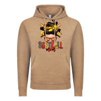 Vintage Coffee softball mom messy bun Vintage Hoodie - Zillion Design Studio