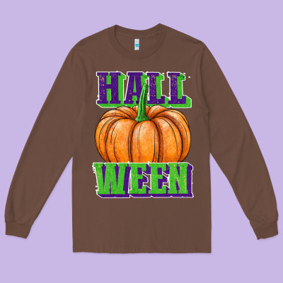 Hall O Ween Long Sleeve Tee Designed By Jahusdesignshop