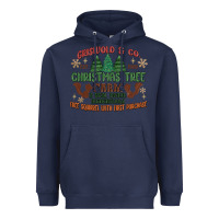 Navy griswold christmas tree farm Heavyweight Hoodie - MaliasSmallBusiness