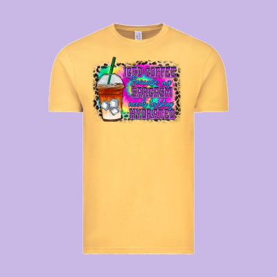 Iced Coffee Sarcasm Vintage Tee Designed By Racoondesign
