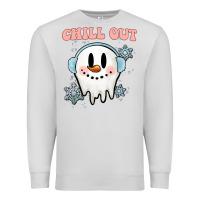 Dove Grey chill out christmas snowman Premium Sweatshirt - MaliasSmallBusiness