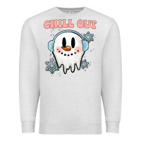 Oatmeal Heather chill out christmas snowman Premium Sweatshirt - MaliasSmallBusiness