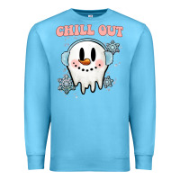 Ocean Blue chill out christmas snowman Premium Sweatshirt - MaliasSmallBusiness