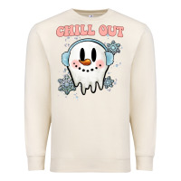 Sandshell chill out christmas snowman Premium Sweatshirt - MaliasSmallBusiness