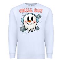 White chill out christmas snowman Premium Sweatshirt - MaliasSmallBusiness