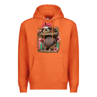 Carrot cute floral baby sloth Premium Hoodie - Jasminsmagicworld