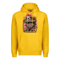 Lemon cute floral baby sloth Premium Hoodie - Jasminsmagicworld