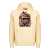 Pina Colada cute floral baby sloth Premium Hoodie - Jasminsmagicworld