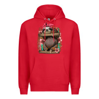 Red cute floral baby sloth Premium Hoodie - Jasminsmagicworld