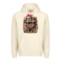Sandshell cute floral baby sloth Premium Hoodie - Jasminsmagicworld