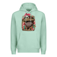 Seafoam cute floral baby sloth Premium Hoodie - Jasminsmagicworld
