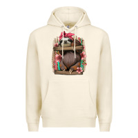 Tofu cute floral baby sloth Premium Hoodie - Jasminsmagicworld
