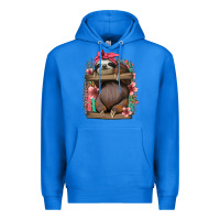 True Royal cute floral baby sloth Premium Hoodie - Jasminsmagicworld