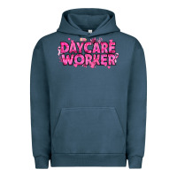 Pigment Midnight Navy Breast Cancer Daycare Worker Urban Hoodie - texasbilliewilder
