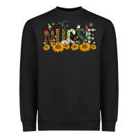 Black christmas nurse sunflower Heavyweight Sweatshirt - FaDigitalArtStudio