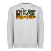 Heather Grey christmas nurse sunflower Heavyweight Sweatshirt - FaDigitalArtStudio